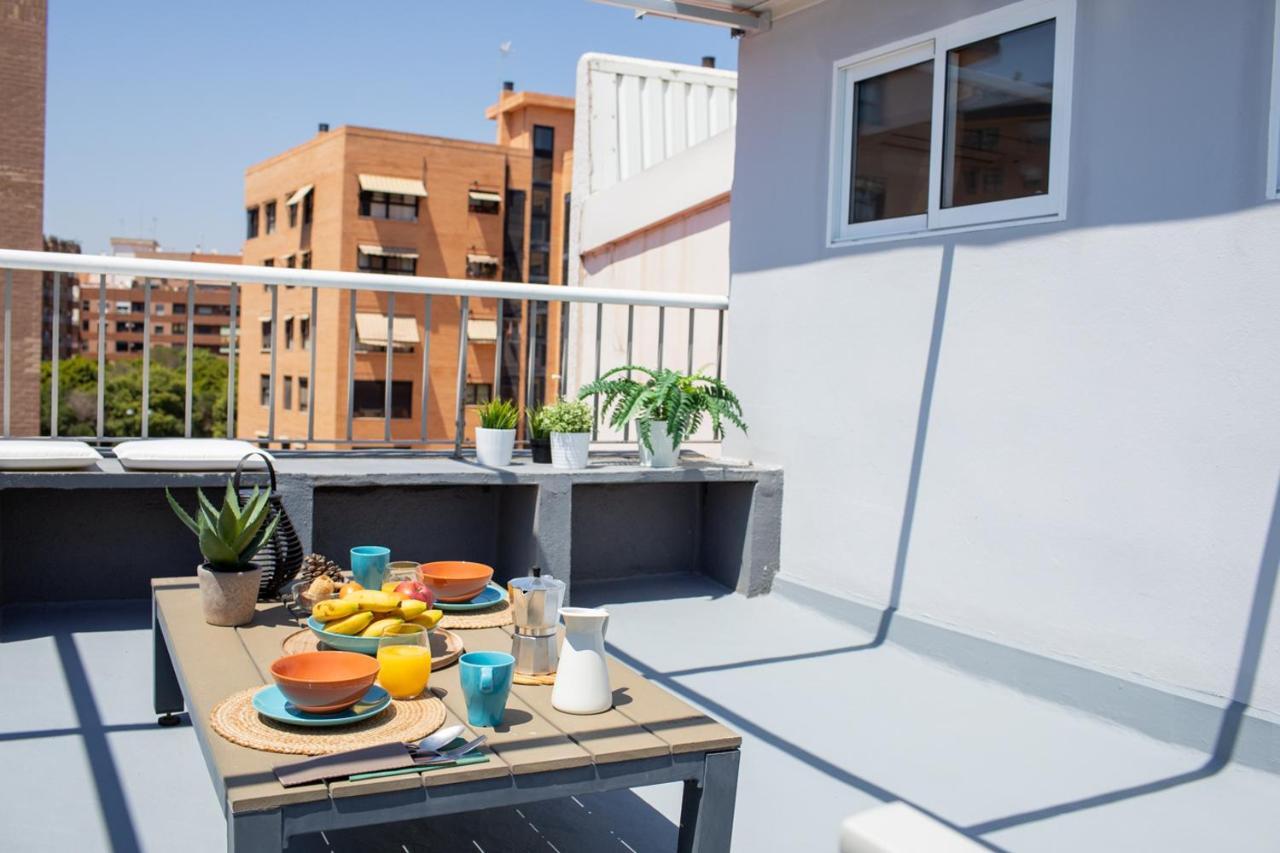 Florit Flats - Cabanyal 3 Bedroom Wifi Ac Terrace Beach Penthouse Valencie Exteriér fotografie